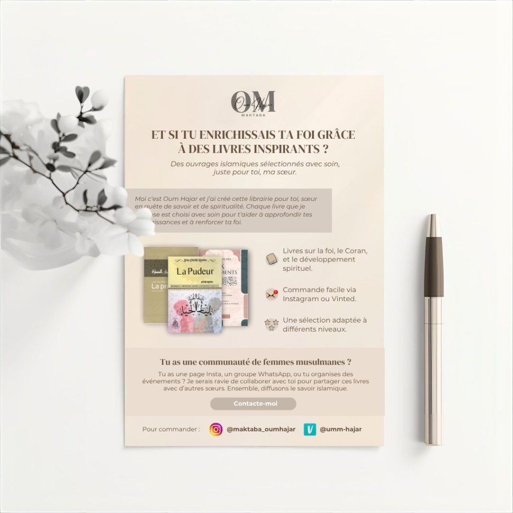 création flyer femme musulmane